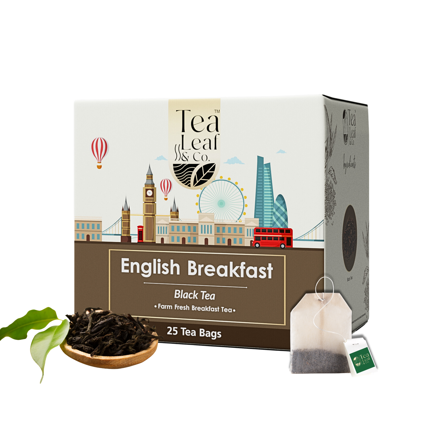 English Breakfast Black Tea - High Energy & Heart Health, 25 Tea Bags