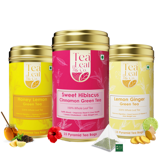 Green Tea Set (Pack of 3) - 45 Pyramid Tea Bags