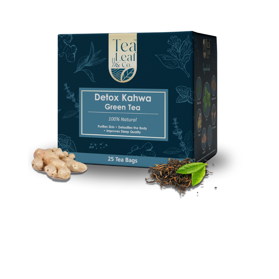 Detox Kahwa Green Tea Improves Digestion & Immunity 25 Tea Bags Each Pack of 1