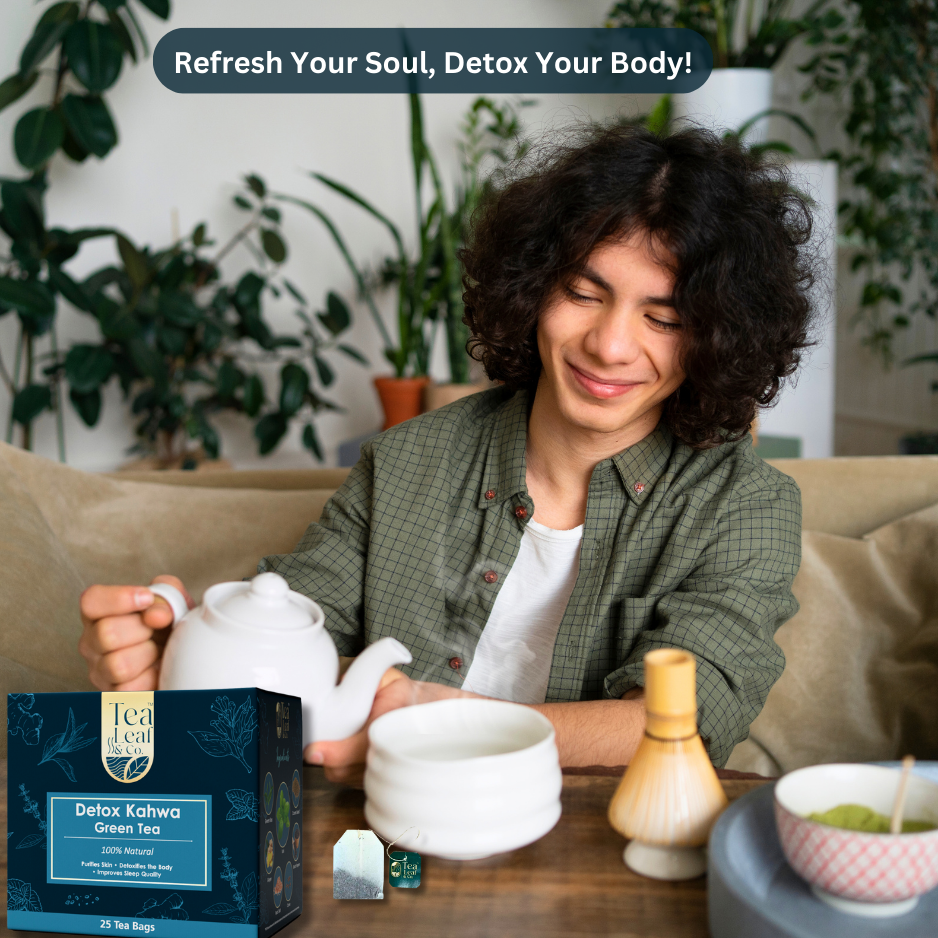 Detox Kahwa Green Tea Improves Digestion & Immunity 25 Tea Bags Each Pack of 1