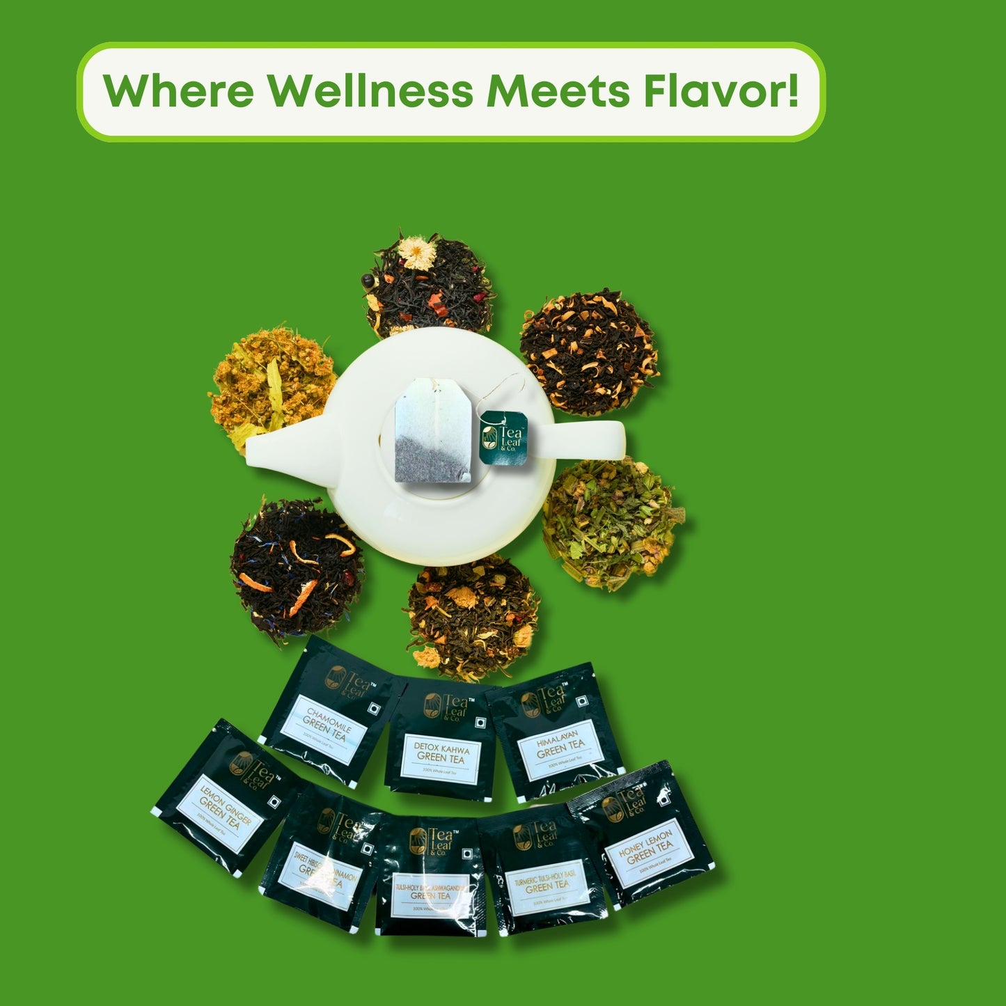 Mint Green Tea For Hot/Iced 15 Pyramid Tea Bags Pack of 1