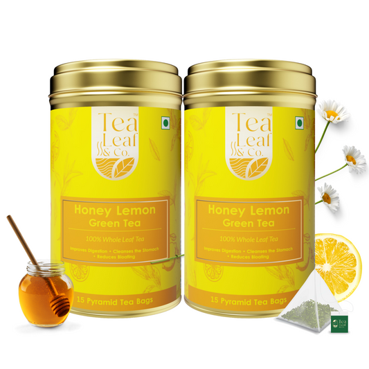 Honey Lemon Green Tea (Pack of 2) - 30 Pyramid Tea Bags