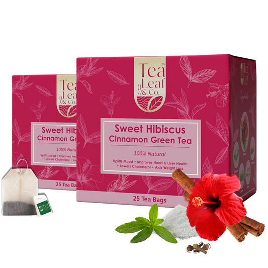 Sweet Hibiscus Green Tea (Pack of 2) - 50 Tea Bags