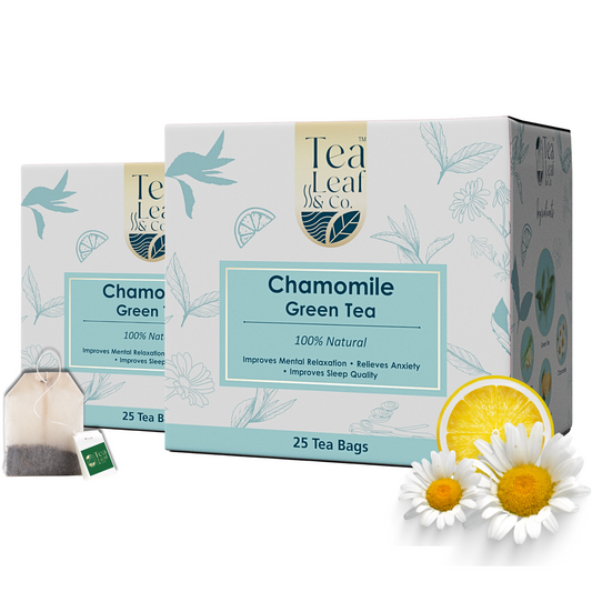 Chamomile Green Tea (Pack of 2) - 50 Tea Bags