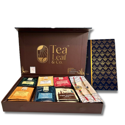 Assorted Green Tea Sampler | Gift Box | 8 Flavours, 48 Tea Bags, Black & Green Tea - Premium Healthy Gift Pack for Raksha Bandhan