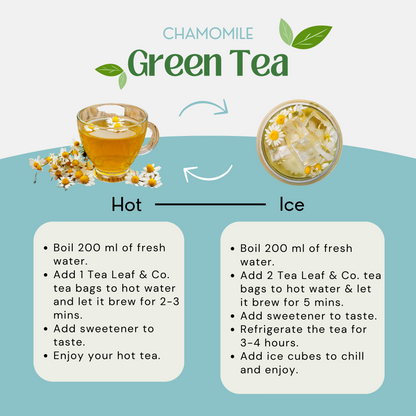 Chamomile Green Tea - 15 Pyramid Tea Bags