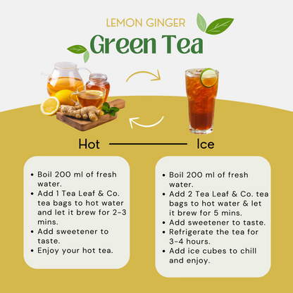 Lemon Ginger Green Tea - 25 Tea Bags