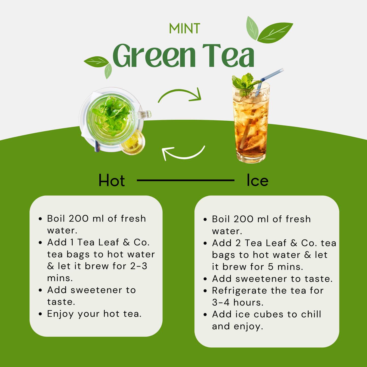 Mint Green Tea - 15 Pyramid Tea Bags