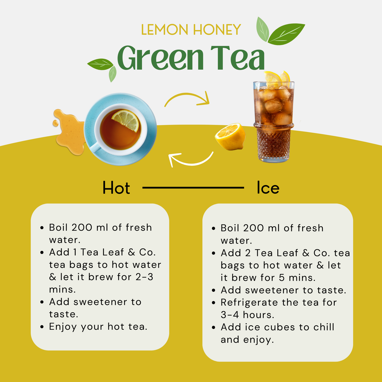 Honey Lemon Green Tea (Pack of 2) - 30 Pyramid Tea Bags