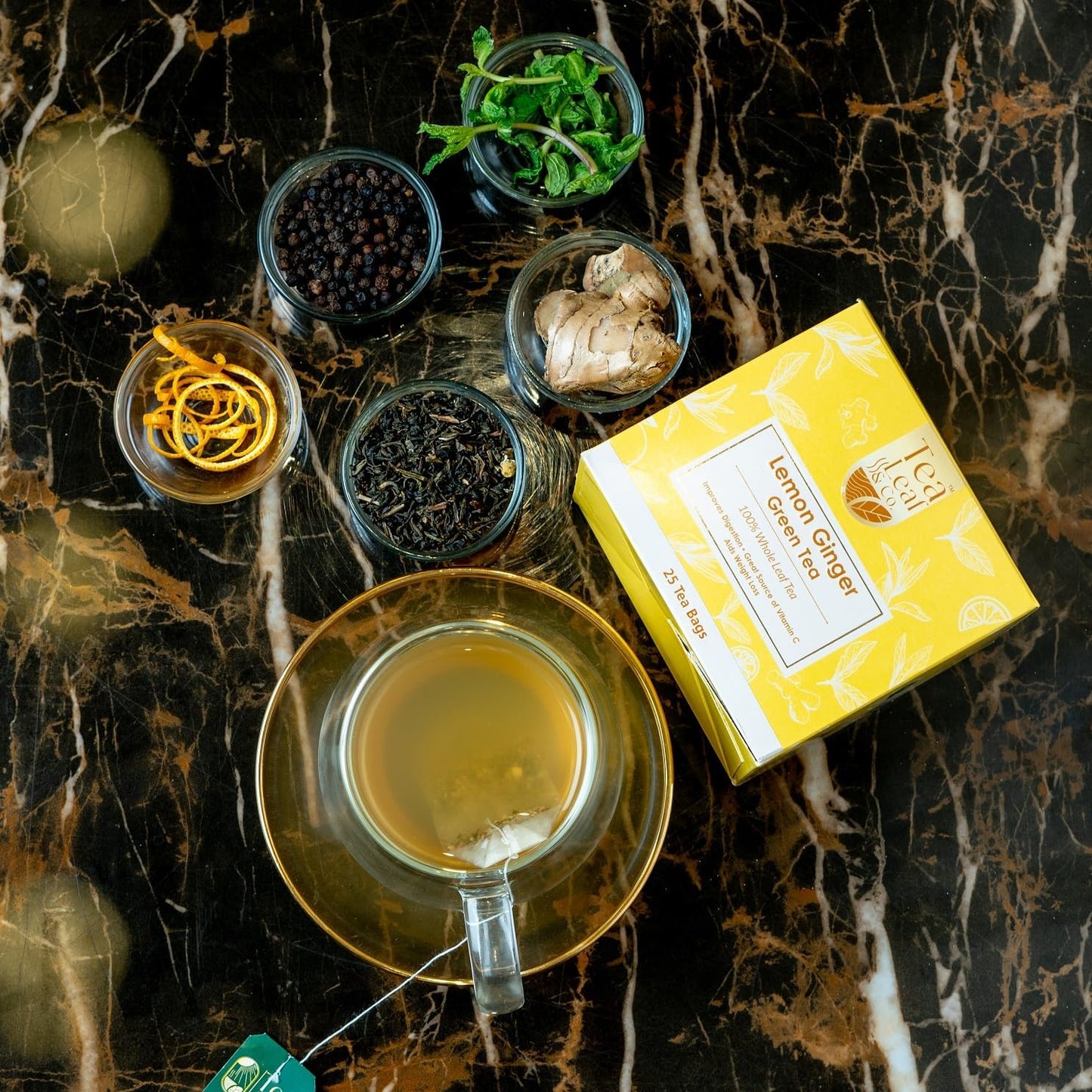 Lemon Ginger Green Tea - 25 Tea Bags