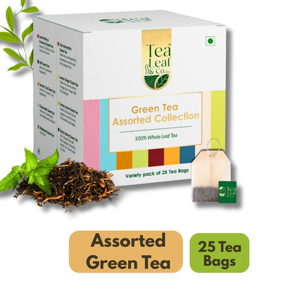 Assorted Green Tea Sampler – 9 Flavours, 25 Tea Bags