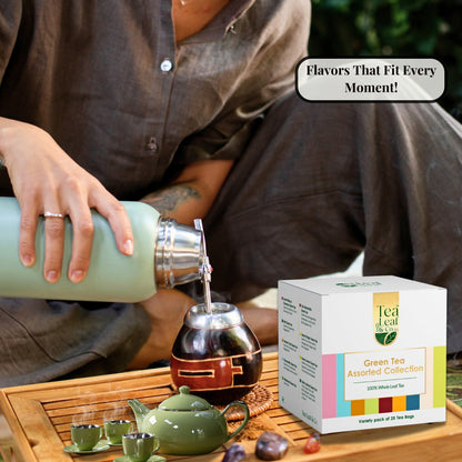 Assorted Green Tea Sampler – 9 Flavours, 25 Tea Bags