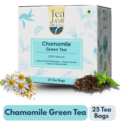 Chamomile Pure Green Tea Natural Flavour Farm Fresh 25 Tea Bags Pack of 1
