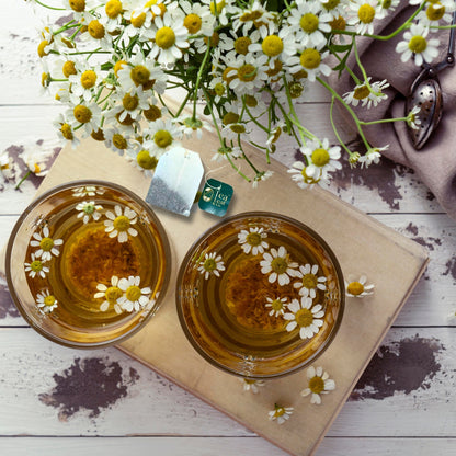Chamomile Green Tea Improves Sleep & Anxiety Relief Farm Fresh 30 Pyramid Tea Bags Pack of 2