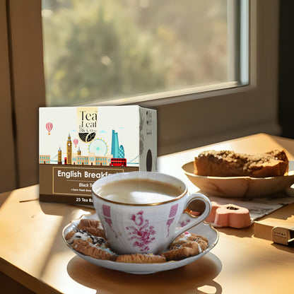 English Breakfast Black Tea High Energy & Sugar Levels Farm Fresh Flavour 25 Tea Bags Pack of 1