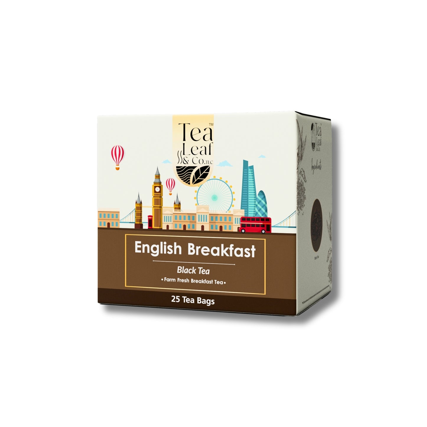 English Breakfast Black Tea High Energy & Sugar Levels Farm Fresh Flavour 25 Tea Bags Pack of 1