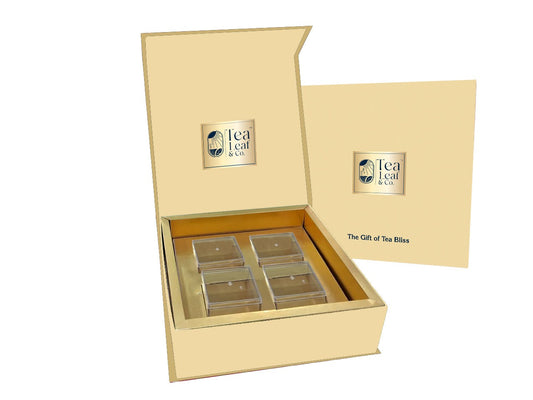 The Gift of Tea Bliss Set featuring a luxurious selection of exquisite tea blends for tea lovers.