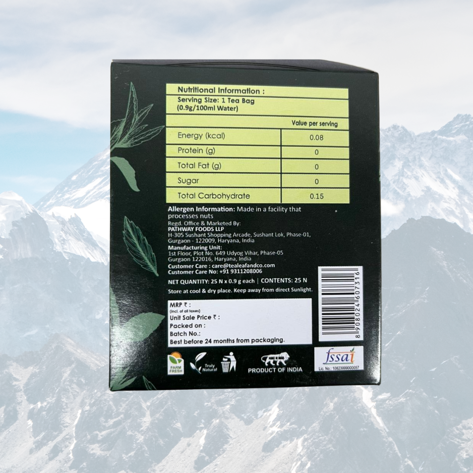 Himalayan Green Tea for Immunity & Senses Refreshing Natural Flavour 25 Tea Bags Pack of 2