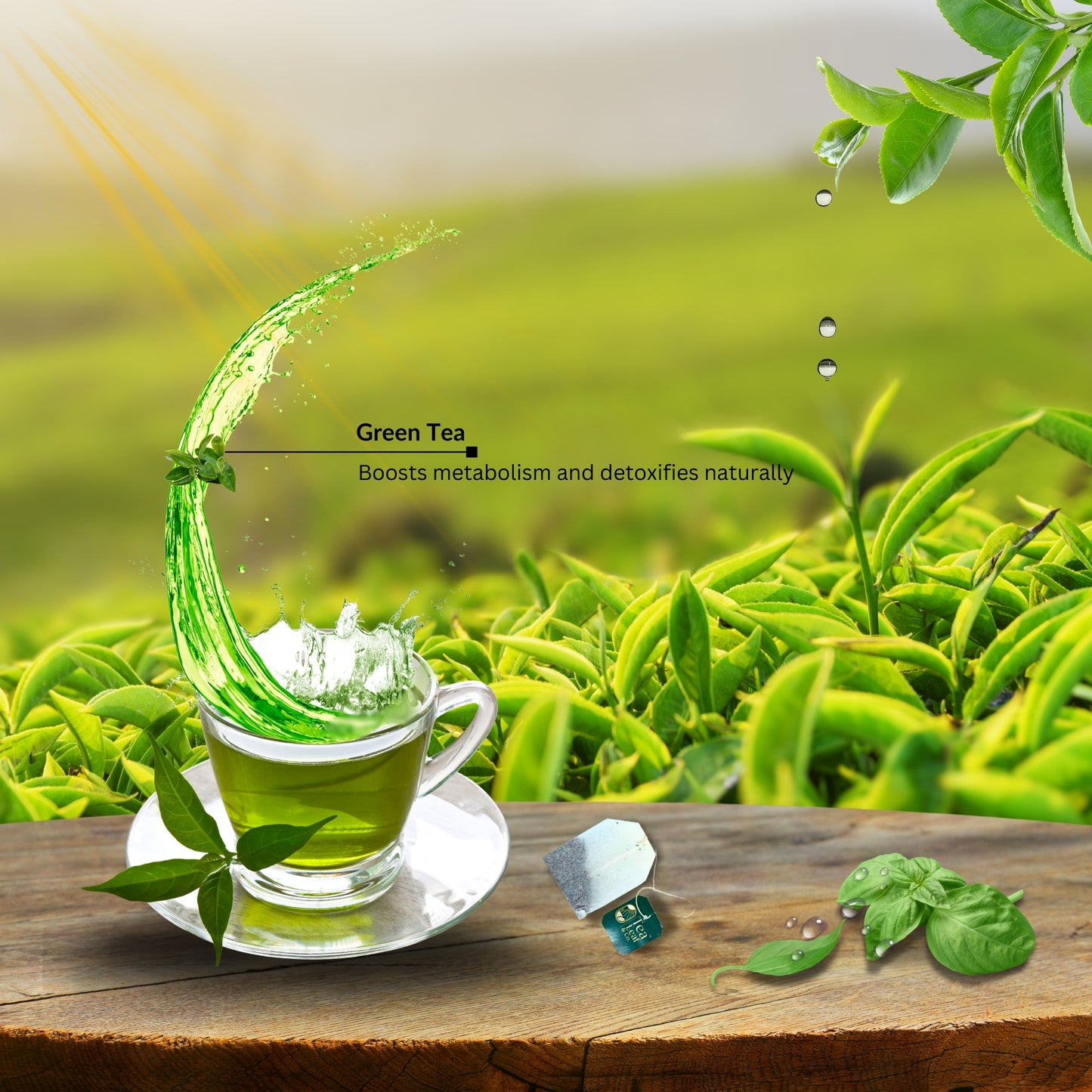 Himalayan Green Tea Fresh Natural Flavour 15 Pyramid Tea Bags pack of 1