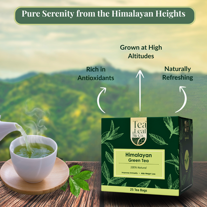 Himalayan Green Tea for Immunity & Senses Refreshing Natural Flavour 25 Tea Bags Pack of 2