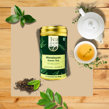Himalayan Green Tea Fresh Natural Flavour 15 Pyramid Tea Bags pack of 1