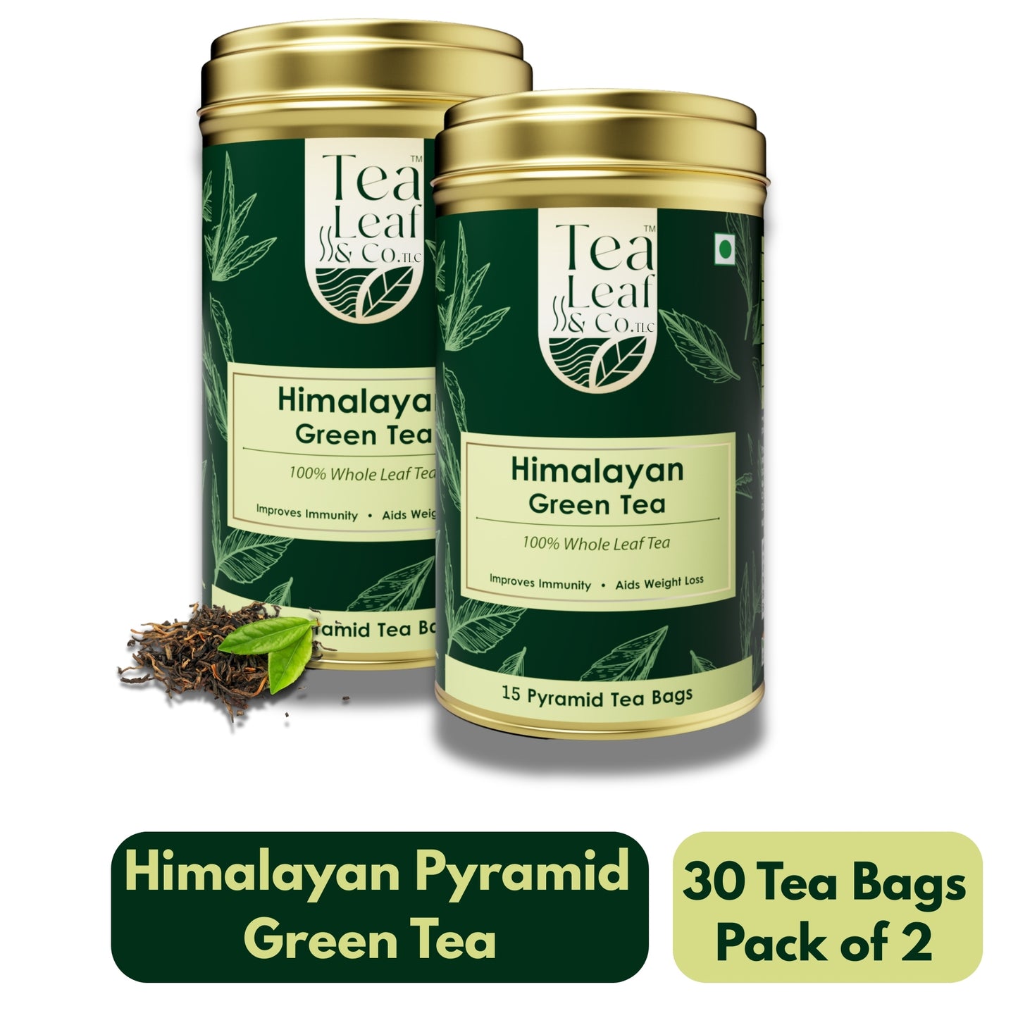 Himalayan Green Tea Combo Calming Blend Farm Fresh 30 Pyramid Pack of 2