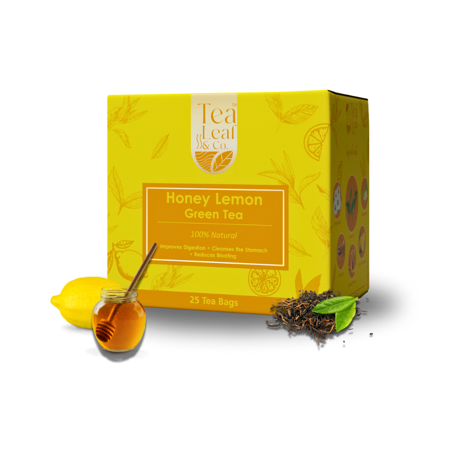 Honey Lemon Green Tea with Vitamin C Boosts Immunity Digestion & Metabolism Zero Calories 25 Green Tea Bags Pack of 1