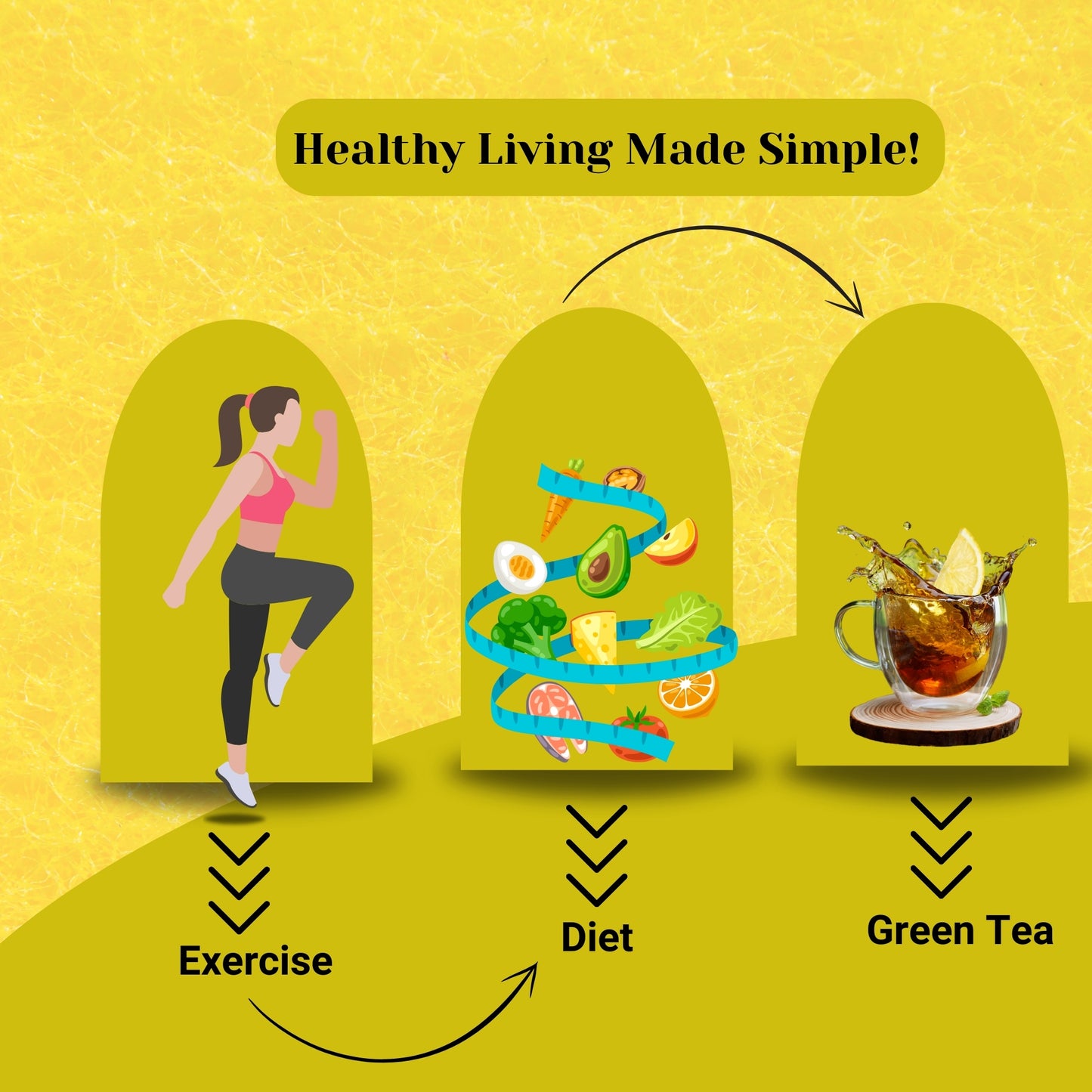 Honey Lemon Green Tea & Digestion Boost Natural Flavour Zero Calories 15 Pyramid Tea Bags Pack of 1