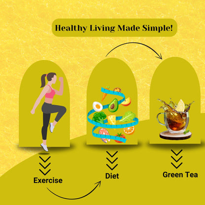 Honey Lemon Green Tea & Digestion Boost Natural Flavour Zero Calories 15 Pyramid Tea Bags Pack of 1