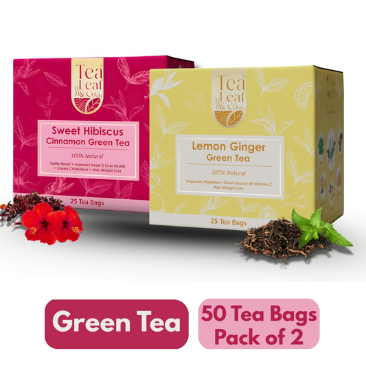 Sweet Hibiscus & Lemon Ginger Green Tea