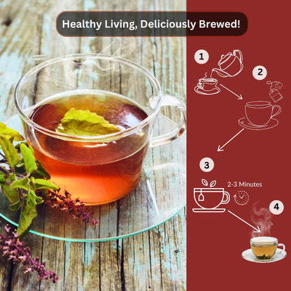 Tulsi Ashwagandha Green Tea 15 Pyramid Tea Bags Pack of 1