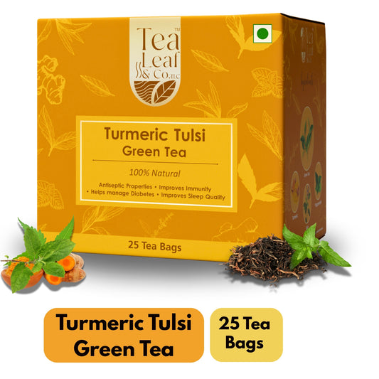 Turmeric Tulsi Green Tea Fresh 25 Tea Bags Pack of 1