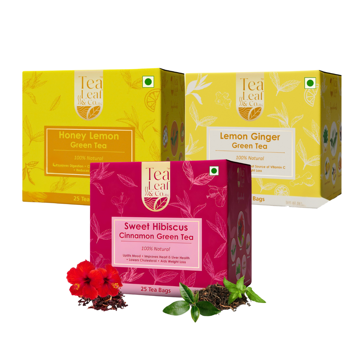 Green Tea Set (Pack of 3) - 75 Tea Bags