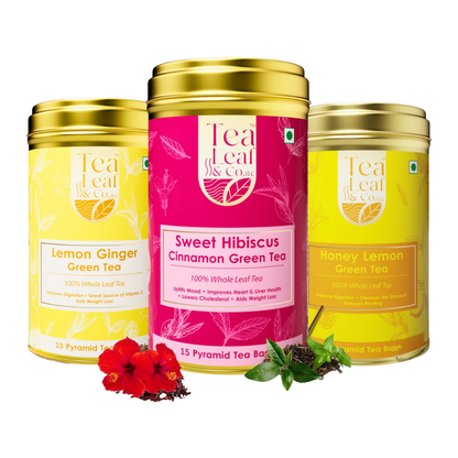 Green Tea Set (Pack of 3) - 45 Pyramid Tea Bags