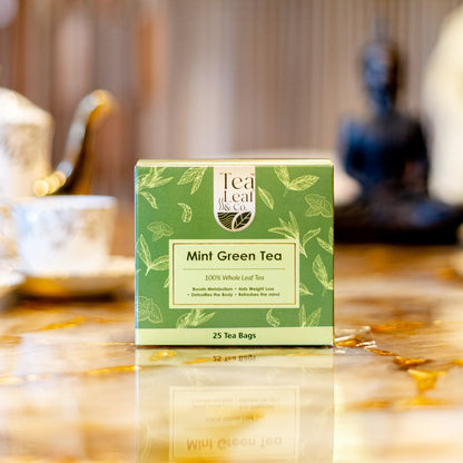 Mint Green Tea + Chamomile Green Tea (Pack of 2) - 50 Tea Bags