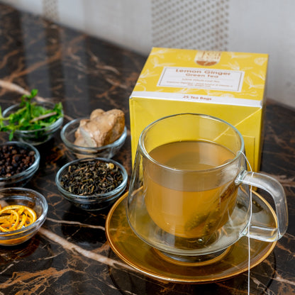 Tulsi Ashwagandha + Lemon Ginger + Himalayan Green Tea (Pack of 3) - 75 Tea Bags