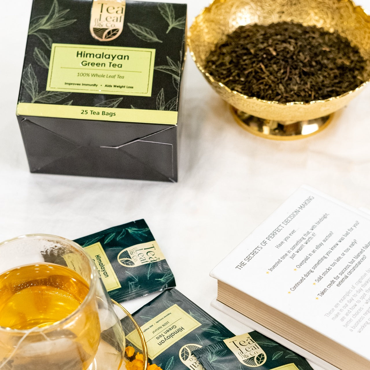 Tulsi Ashwagandha + Lemon Ginger + Himalayan Green Tea (Pack of 3) - 75 Tea Bags