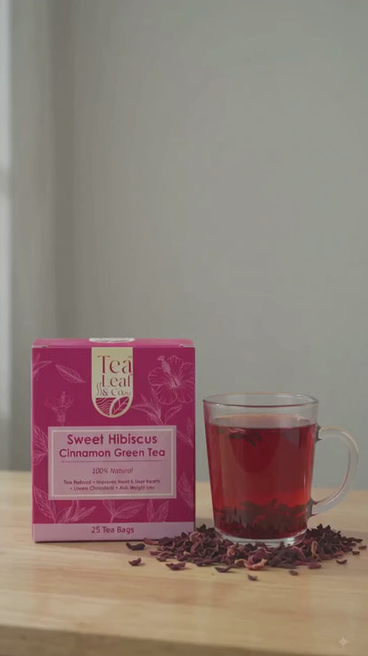 Sweet Hibiscus Green Tea, 25 Tea Bags Pack of 1